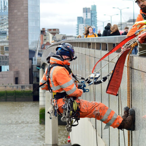 Ropes, nets and abseiling off bridges: innovative engineering and the world’s longest public artwork