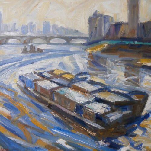 ‘The water is forever moving and nothing stays still. Colours come and go, lights flash one moment and are dark the next’